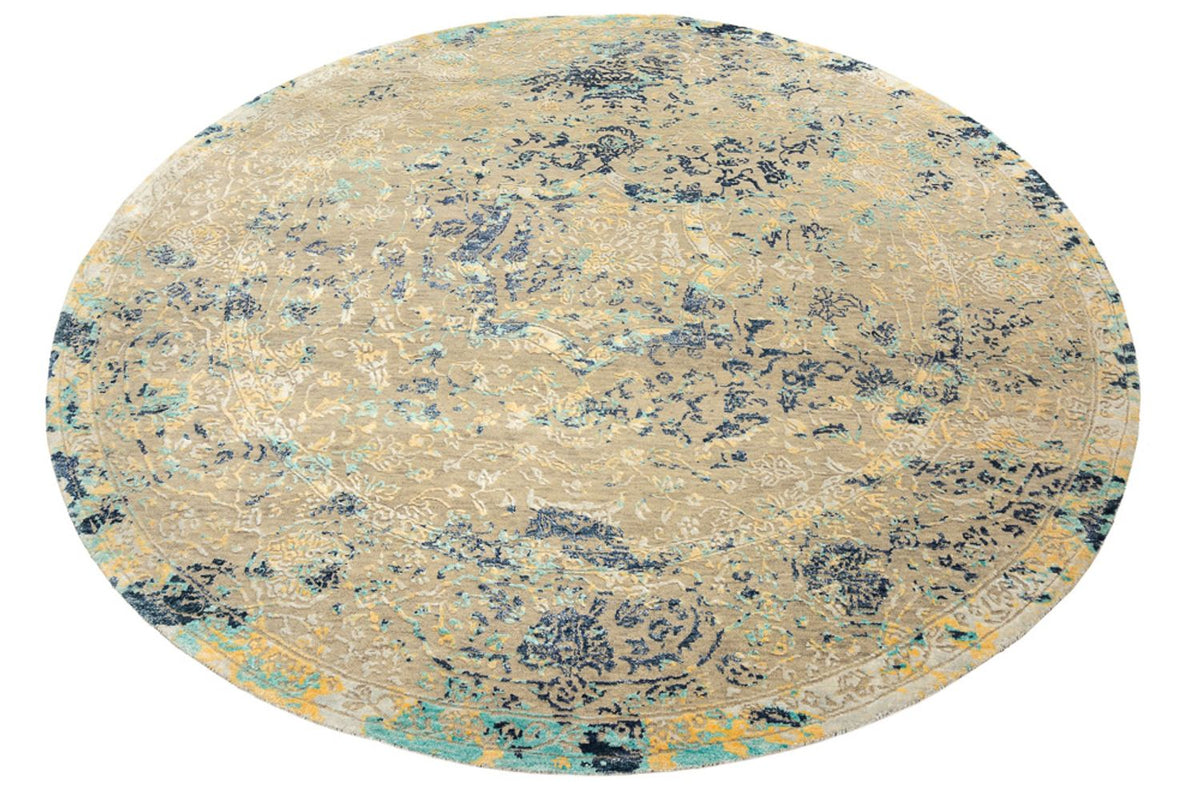 Designer Rug round  - 201 x 199 cm - multicolored
