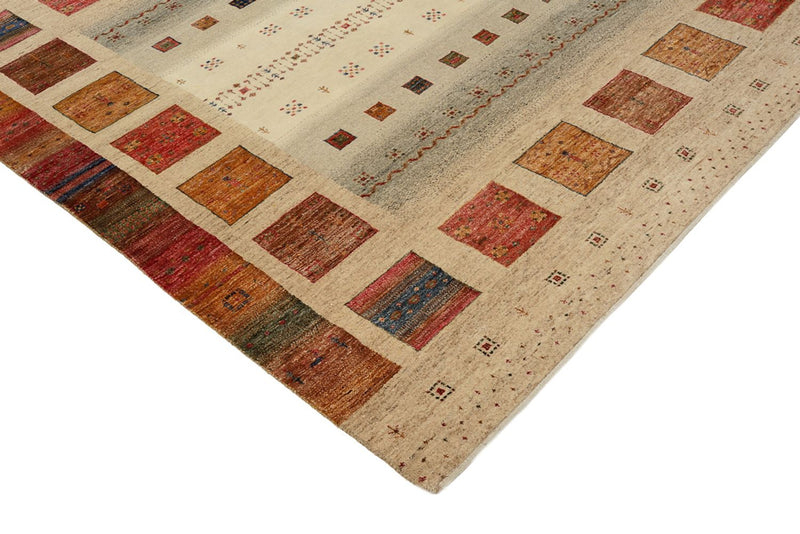 Gabbeh Rug - Loribaft Indus square  - 205 x 203 cm - multicolored