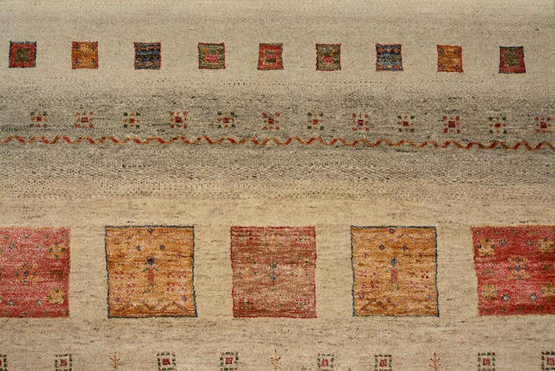 Gabbeh Rug - Loribaft Indus square  - 205 x 203 cm - multicolored