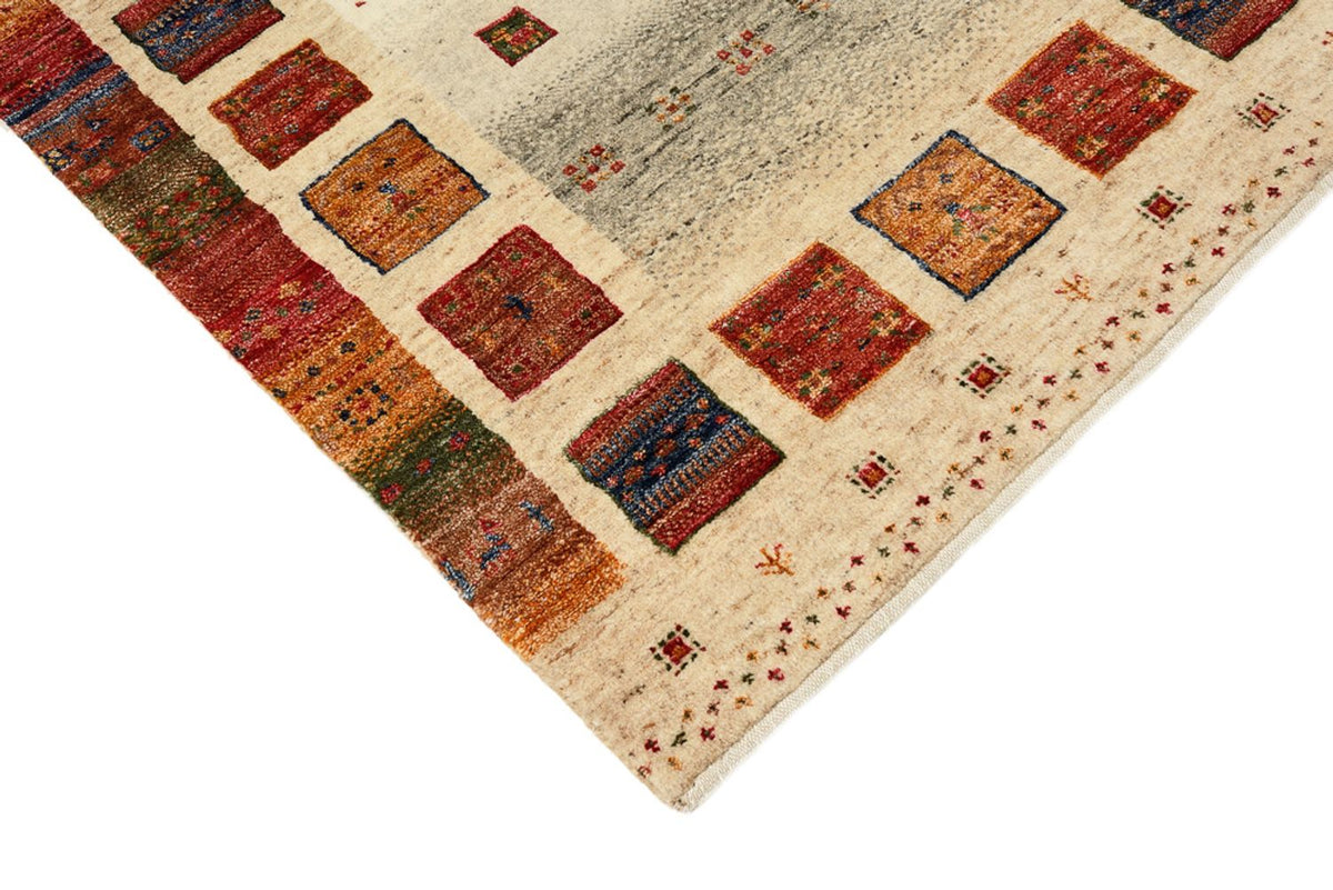 Runner Gabbeh Rug - Loribaft Indus - 298 x 84 cm - multicolored