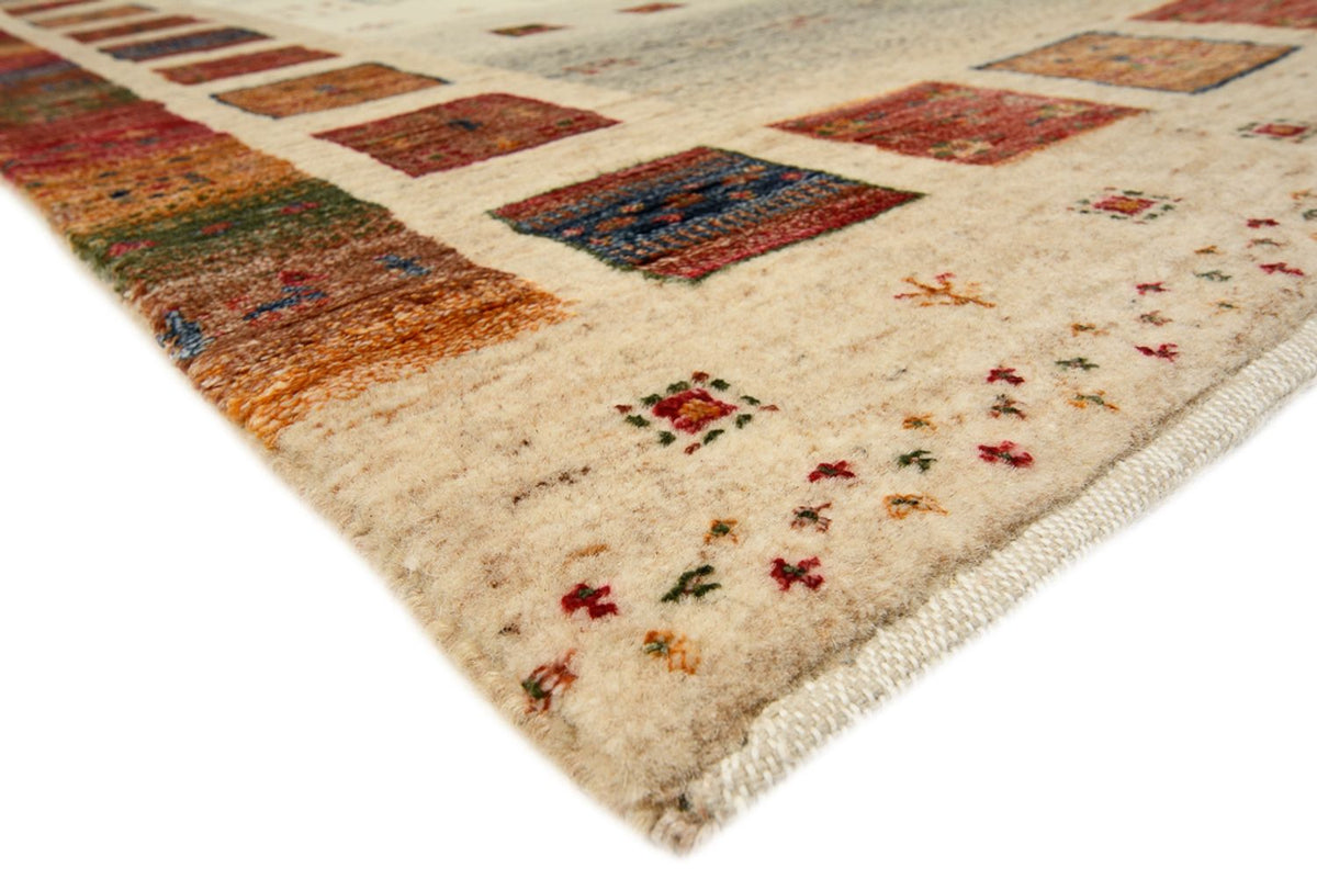 Runner Gabbeh Rug - Loribaft Indus - 298 x 84 cm - multicolored