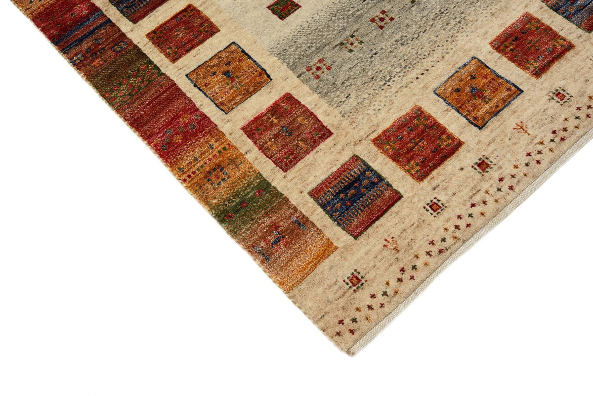 Runner Gabbeh Rug - Loribaft Indus - 295 x 82 cm - multicolored