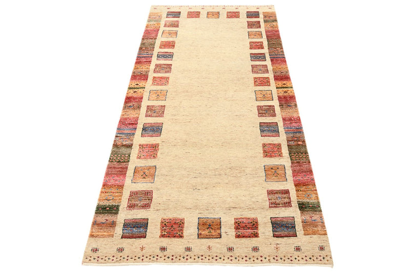 Runner Gabbeh Rug - Loribaft Indus - 202 x 94 cm - multicolored