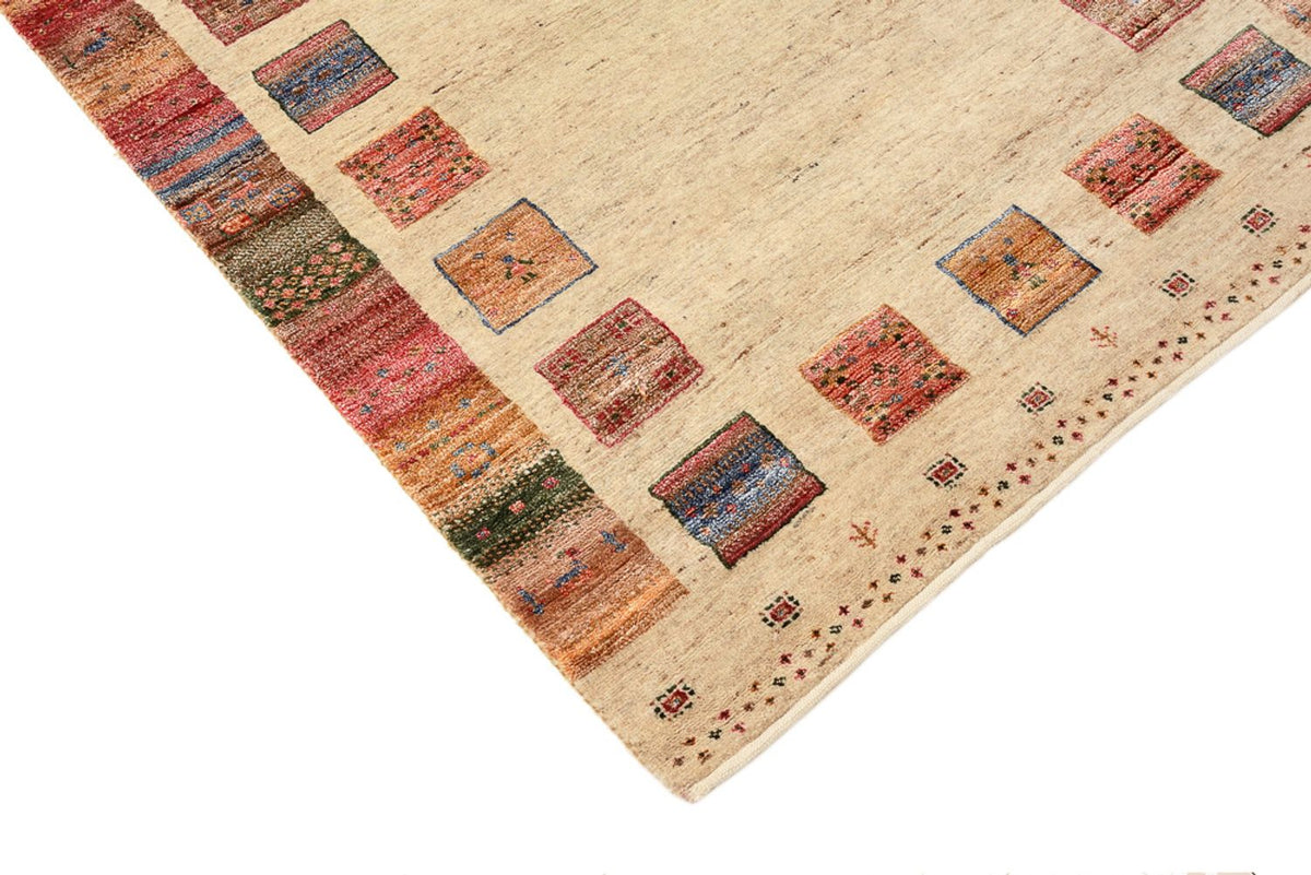 Runner Gabbeh Rug - Loribaft Indus - 202 x 94 cm - multicolored