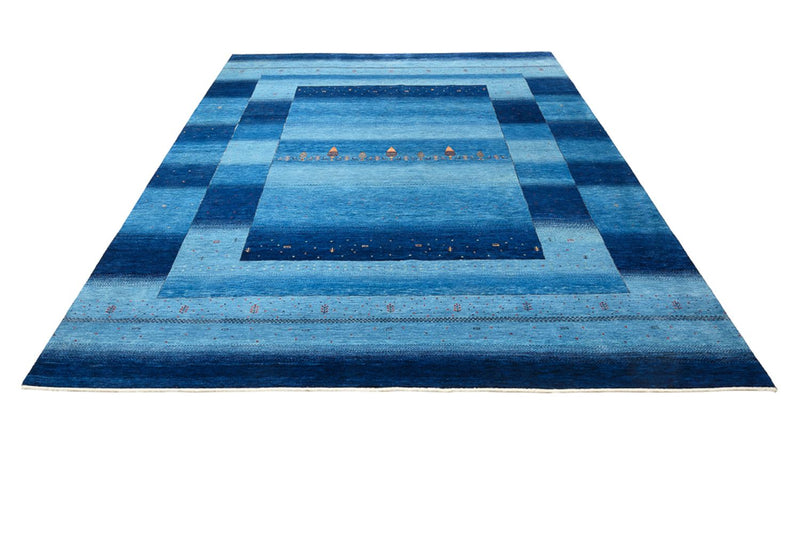Gabbeh Rug - Loribaft Indus - 303 x 241 cm - sea blue