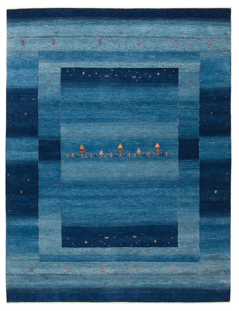 Gabbeh Rug - Loribaft Indus - 232 x 177 cm - sea blue