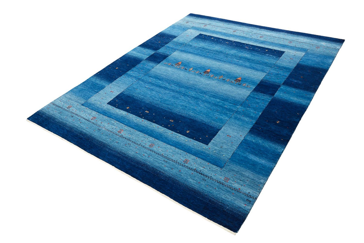 Gabbeh Rug - Loribaft Indus - 232 x 177 cm - sea blue