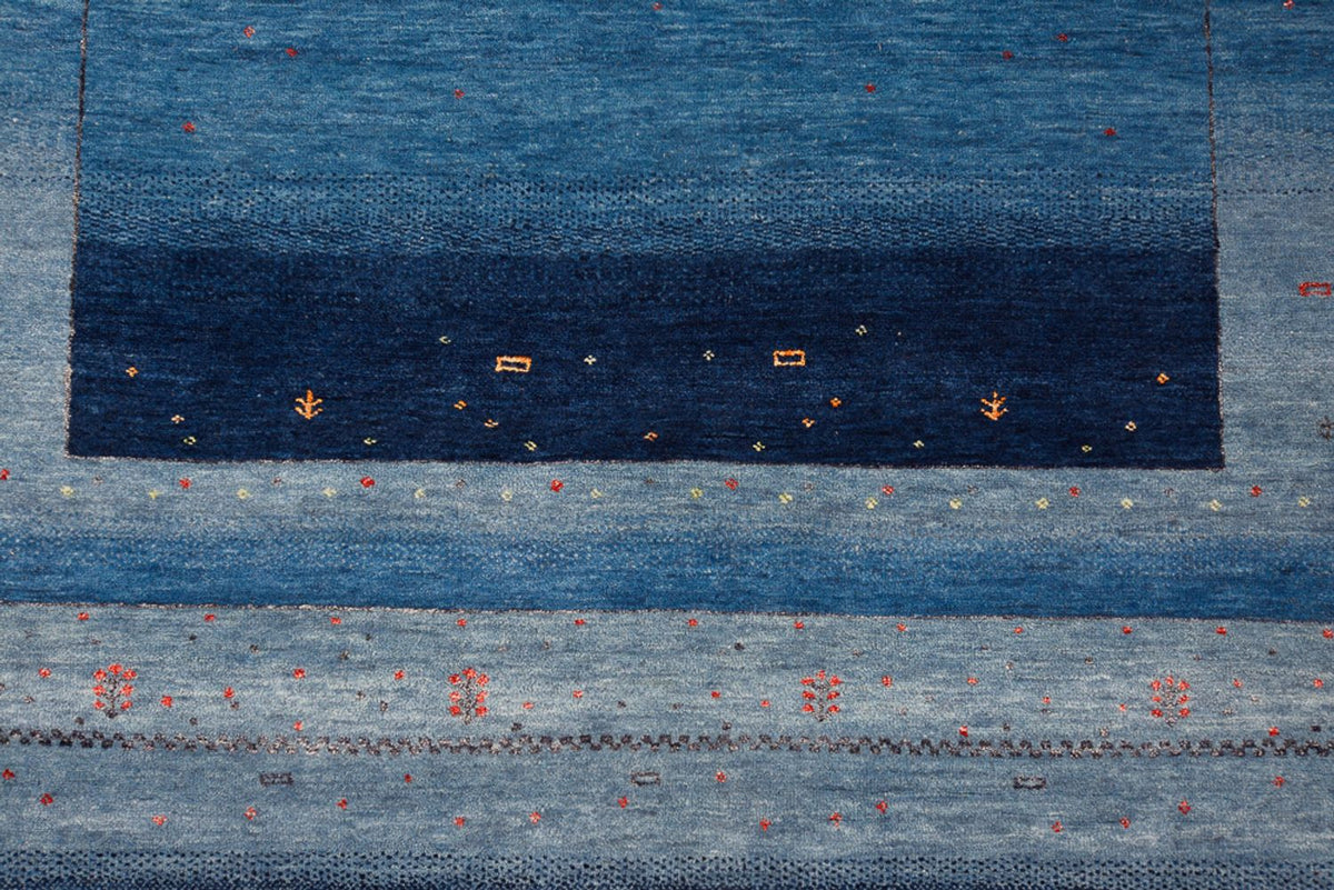 Gabbeh Rug - Loribaft Indus - 232 x 177 cm - sea blue