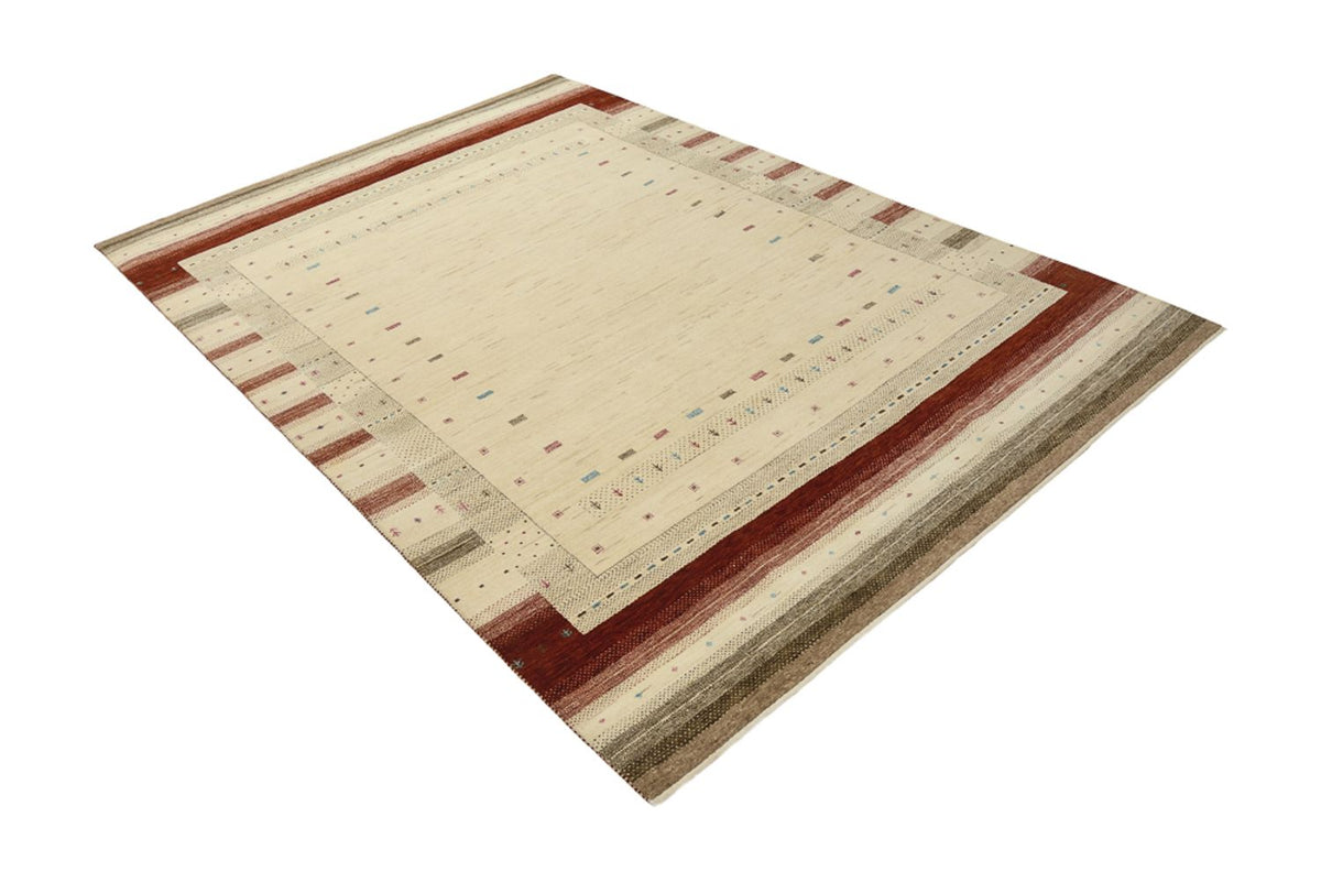 Gabbeh Rug - Loribaft Indus - 243 x 171 cm - light beige