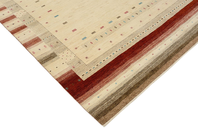 Gabbeh Rug - Loribaft Indus - 243 x 171 cm - light beige