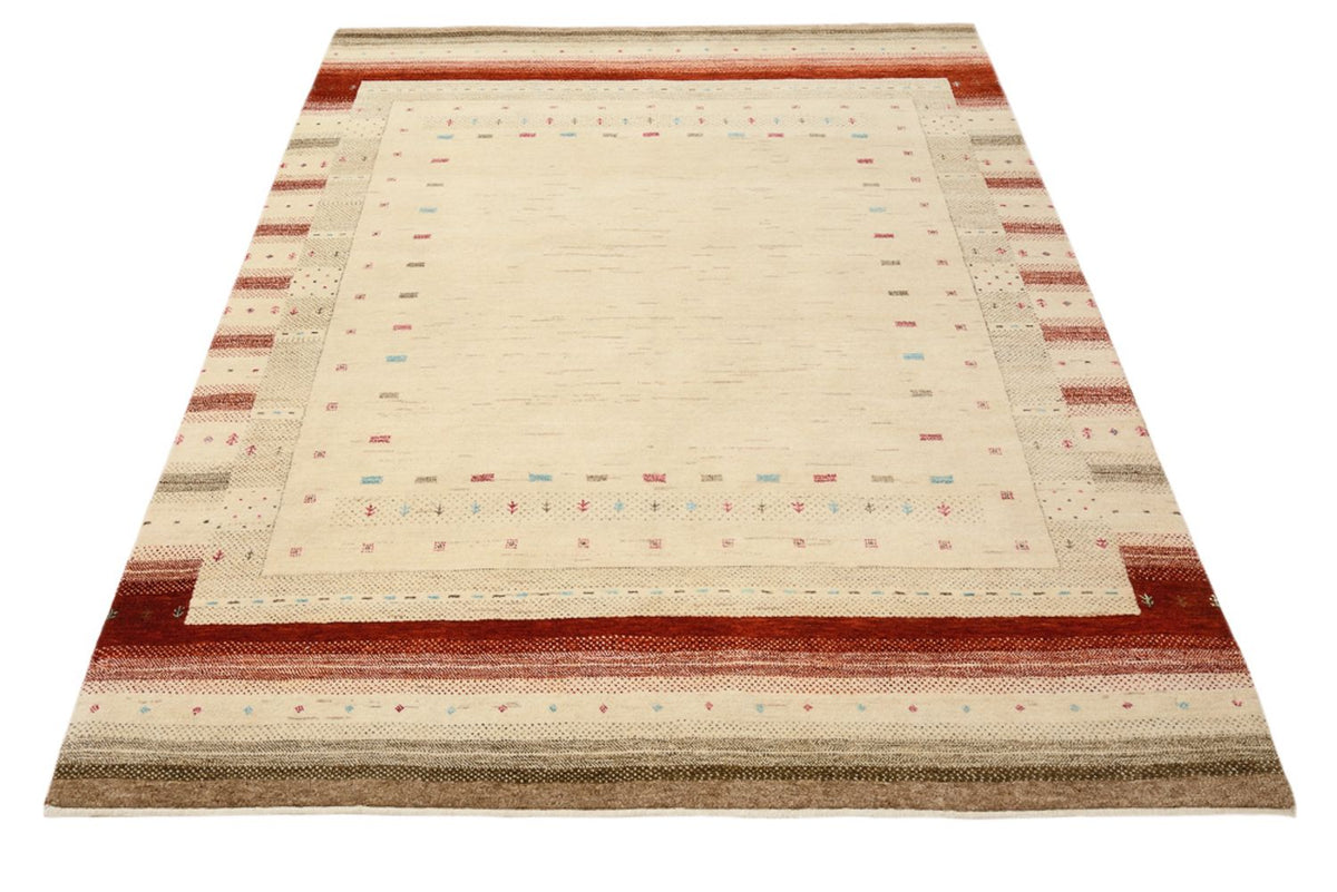 Gabbeh Rug - Loribaft Indus - 199 x 158 cm - light beige