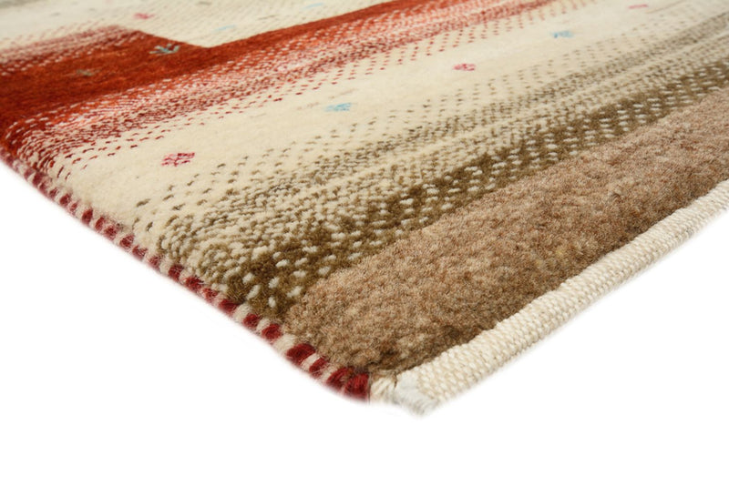 Gabbeh Rug - Loribaft Indus - 199 x 158 cm - light beige