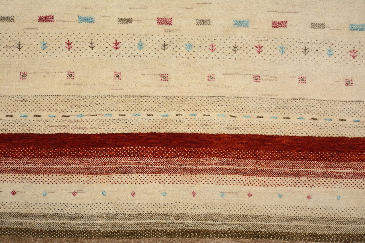 Gabbeh Rug - Loribaft Indus - 199 x 158 cm - light beige