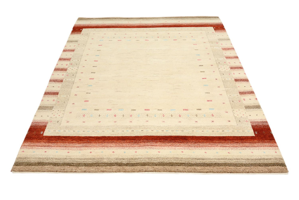Gabbeh Rug - Loribaft Indus - 199 x 158 cm - light beige