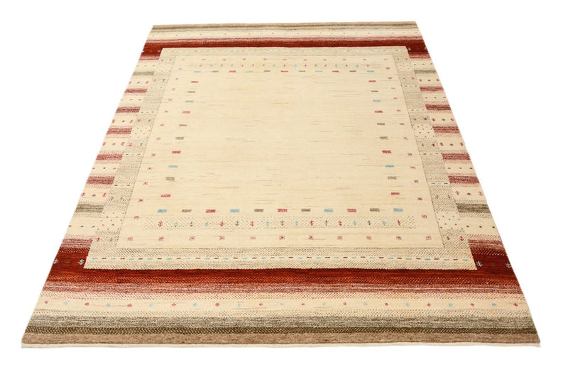 Gabbeh Rug - Loribaft Indus - 199 x 155 cm - light beige