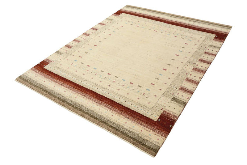 Gabbeh Rug - Loribaft Indus - 199 x 155 cm - light beige