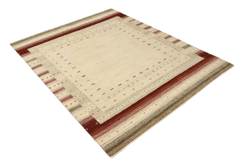 Gabbeh Rug - Loribaft Indus - 199 x 155 cm - light beige