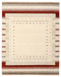 Gabbeh Rug - Loribaft Indus - 194 x 154 cm - light beige