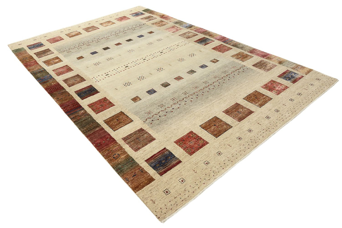 Gabbeh Rug - Loribaft Indus - 306 x 205 cm - light beige