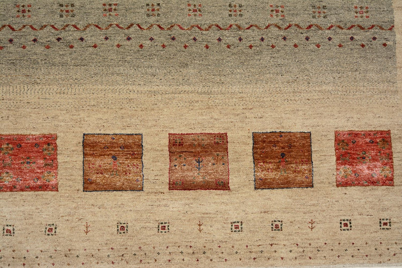 Gabbeh Rug - Loribaft Indus - 306 x 205 cm - light beige