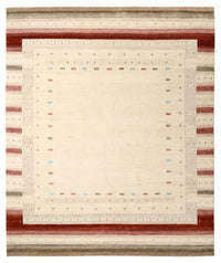 Gabbeh Rug - Loribaft Indus - 300 x 254 cm - light beige