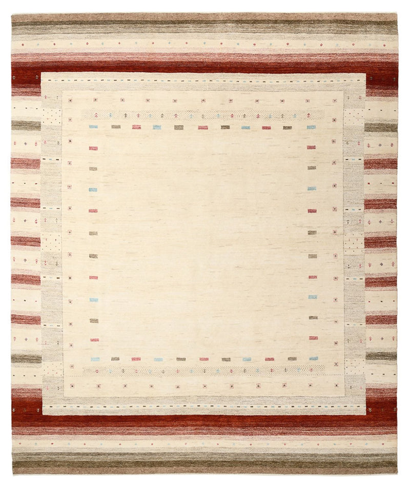 Gabbeh Rug - Loribaft Indus - 300 x 254 cm - light beige