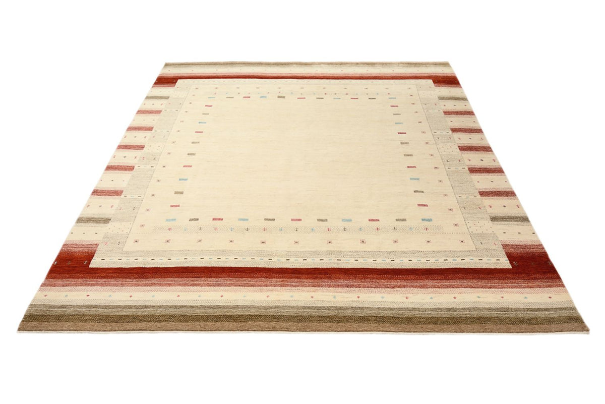 Gabbeh Rug - Loribaft Indus - 300 x 254 cm - light beige