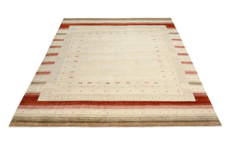 Gabbeh Rug - Loribaft Indus - 300 x 254 cm - light beige
