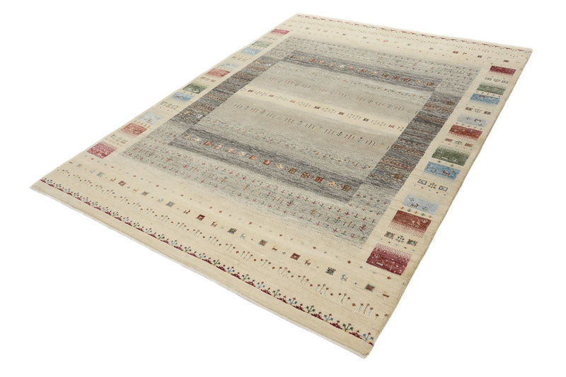 Gabbeh Rug - Loribaft Indus - 244 x 177 cm - light beige