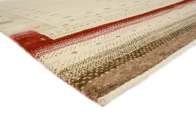 Runner Gabbeh Rug - Loribaft Indus - 298 x 83 cm - light beige