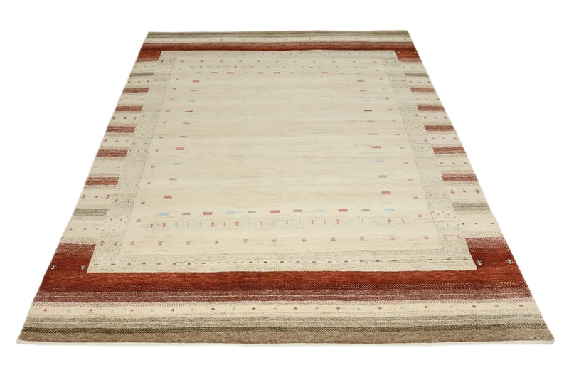 Gabbeh Rug - Loribaft Indus - 239 x 169 cm - light beige