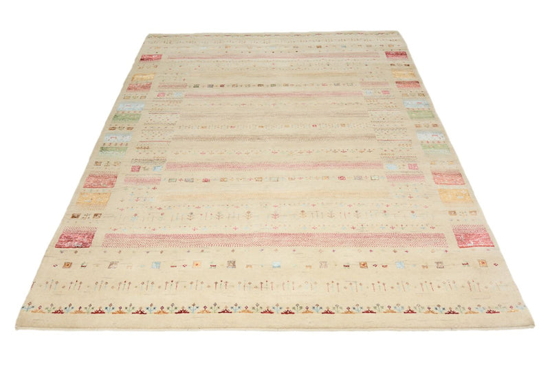 Gabbeh Rug - Loribaft Indus - 239 x 174 cm - light beige