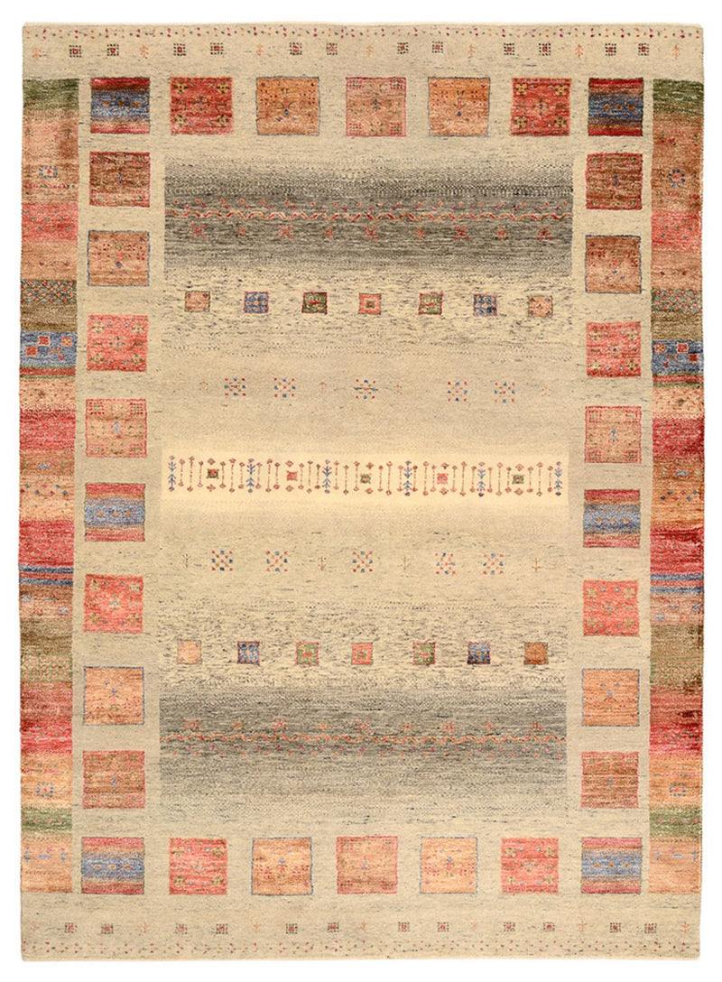 Gabbeh Rug - Loribaft Indus - 241 x 176 cm - multicolored