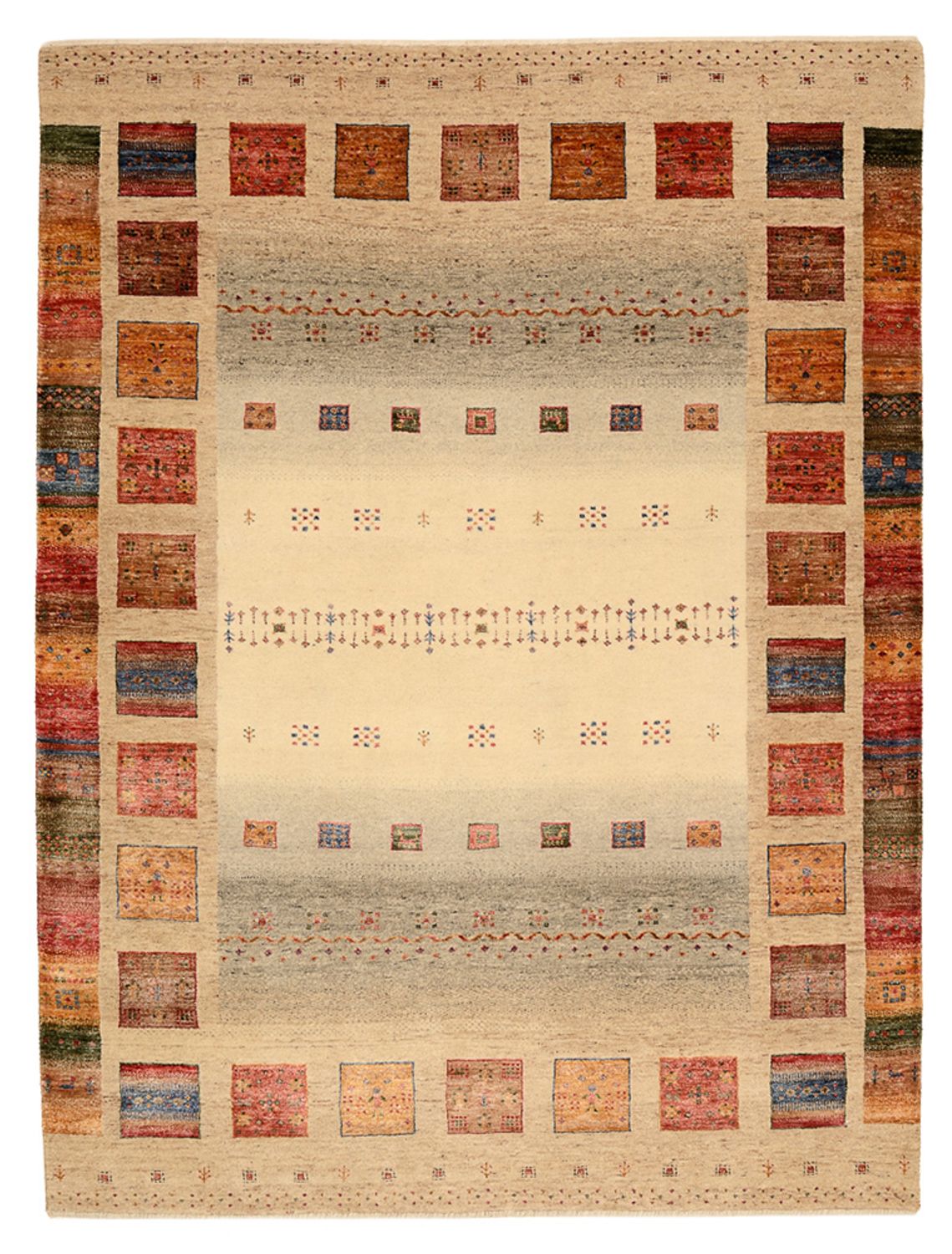 Gabbeh Rug - Loribaft Indus - 204 x 156 cm - multicolored