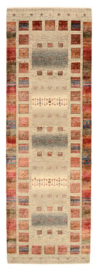 Runner Gabbeh Rug - Loribaft Indus - 247 x 82 cm - multicolored
