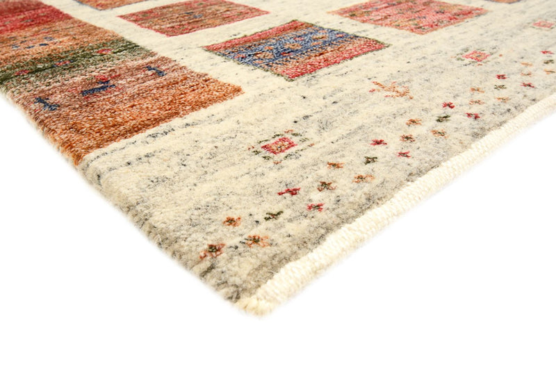 Runner Gabbeh Rug - Loribaft Indus - 247 x 82 cm - multicolored