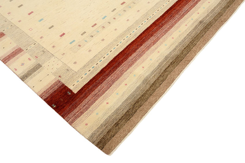 Gabbeh Rug - Loribaft Indus - 299 x 210 cm - light beige