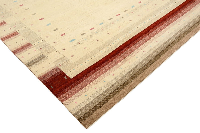 Gabbeh Rug - Loribaft Indus - 349 x 251 cm - light beige