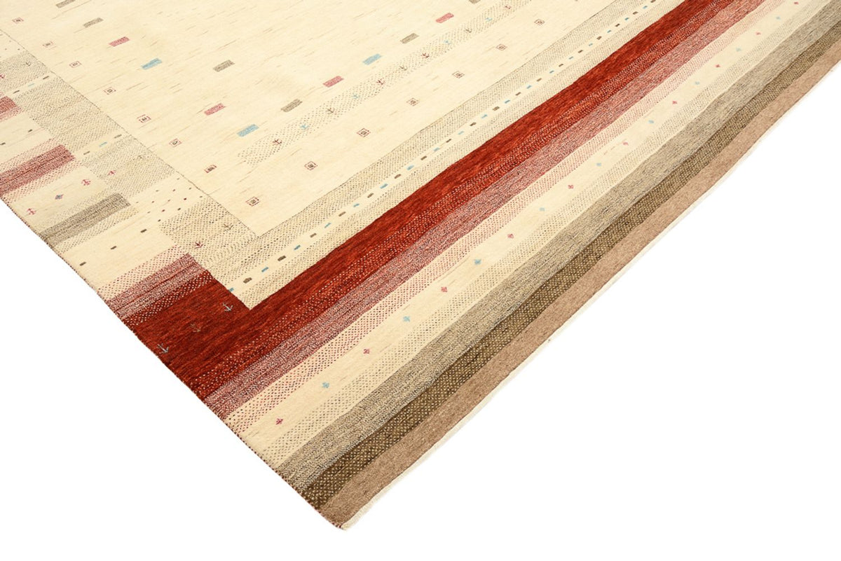 Gabbeh Rug - Loribaft Indus - 342 x 254 cm - light beige