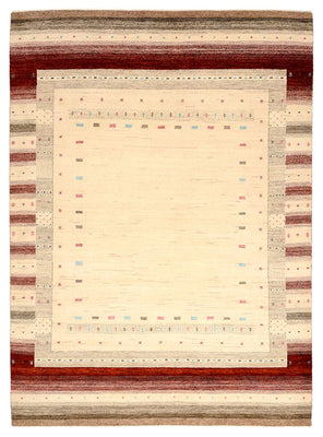 Gabbeh Rug - Loribaft Indus - 240 x 175 cm - light beige