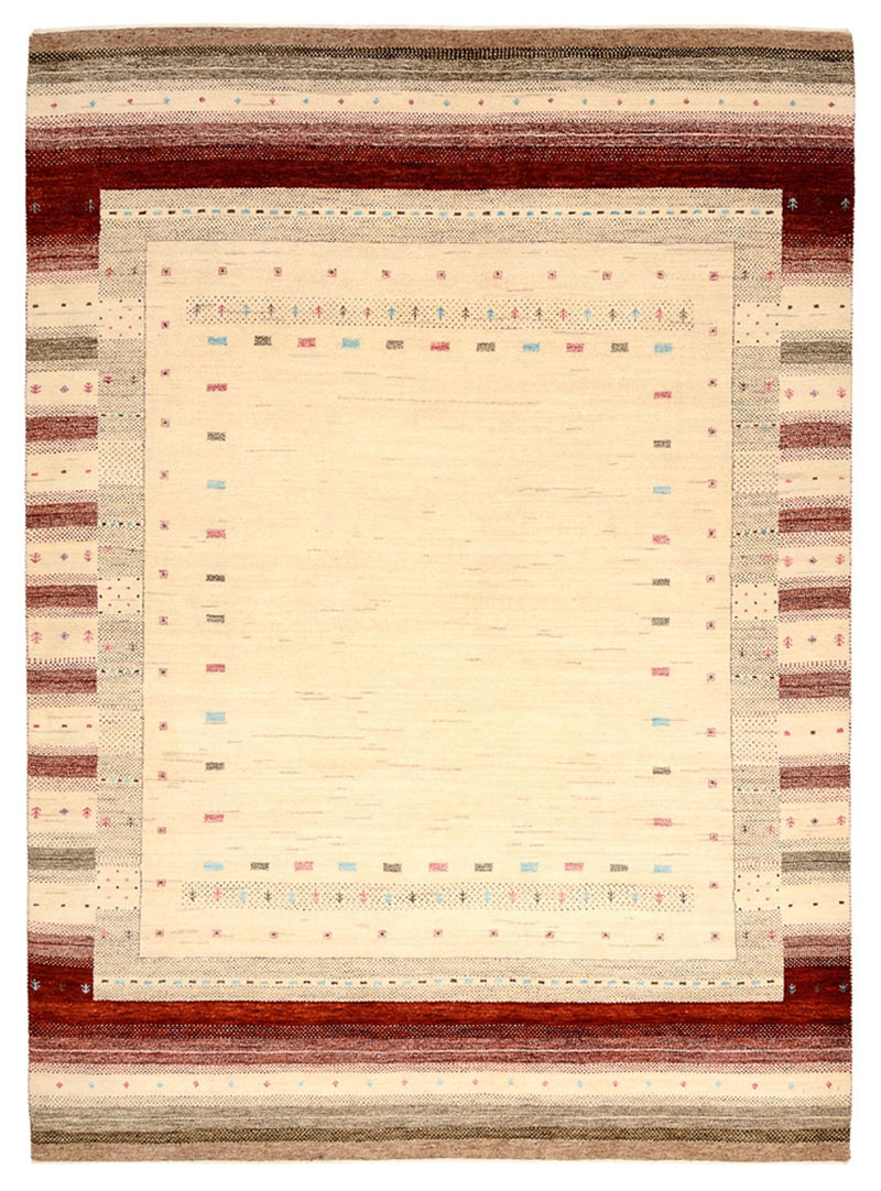 Gabbeh Rug - Loribaft Indus - 240 x 175 cm - light beige
