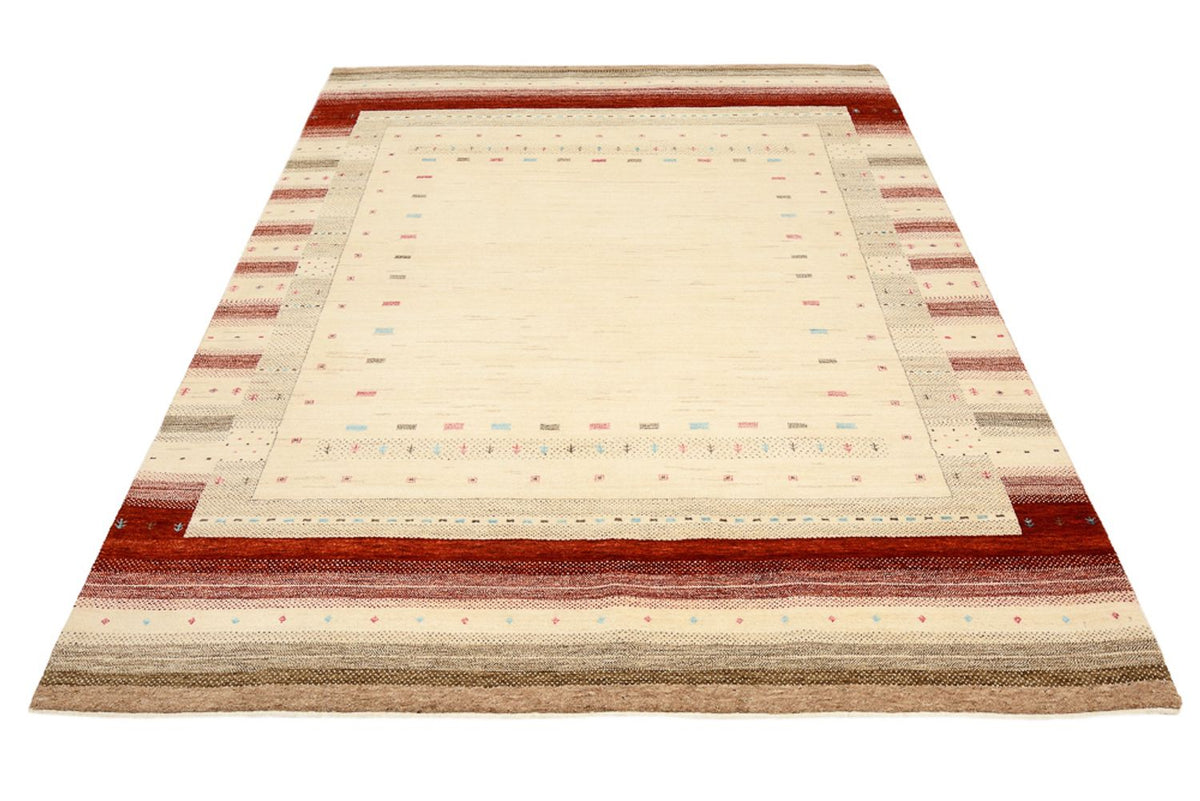 Gabbeh Rug - Loribaft Indus - 240 x 175 cm - light beige
