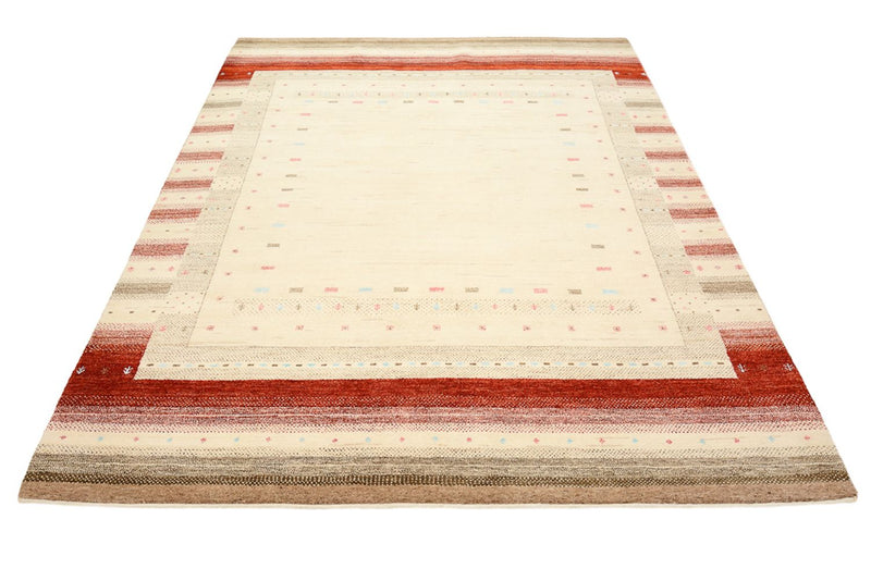 Gabbeh Rug - Loribaft Indus - 240 x 175 cm - light beige