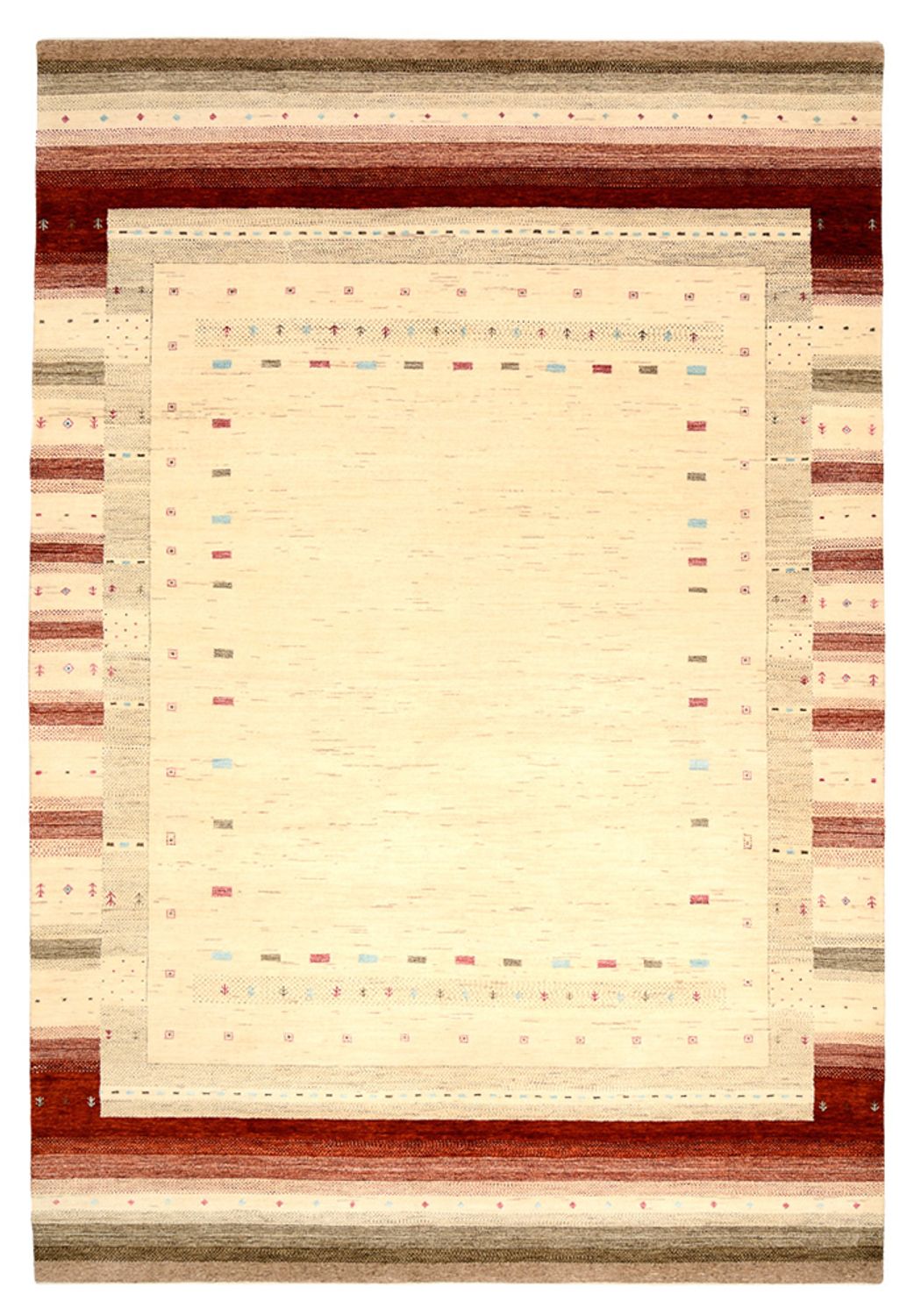 Gabbeh Rug - Loribaft Indus - 304 x 205 cm - light beige