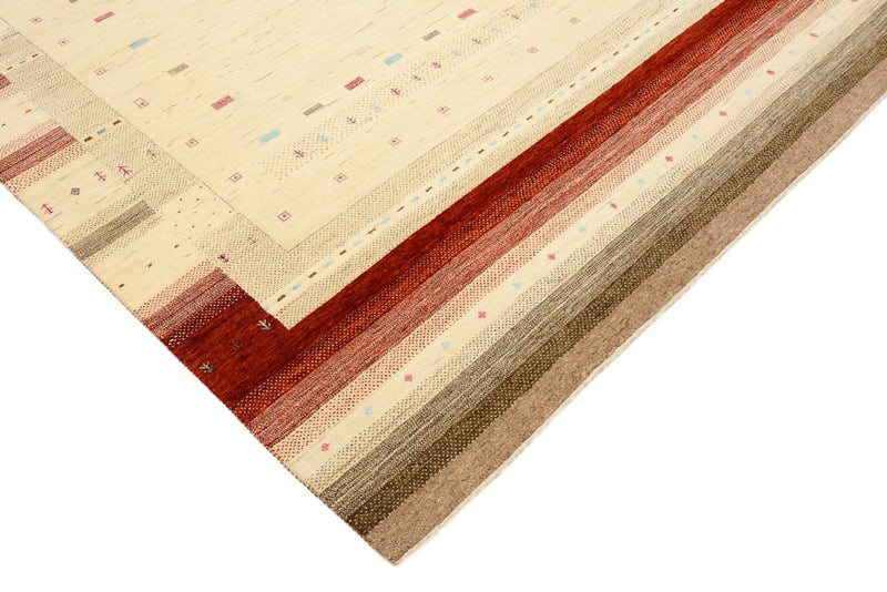 Gabbeh Rug - Loribaft Indus - 304 x 205 cm - light beige