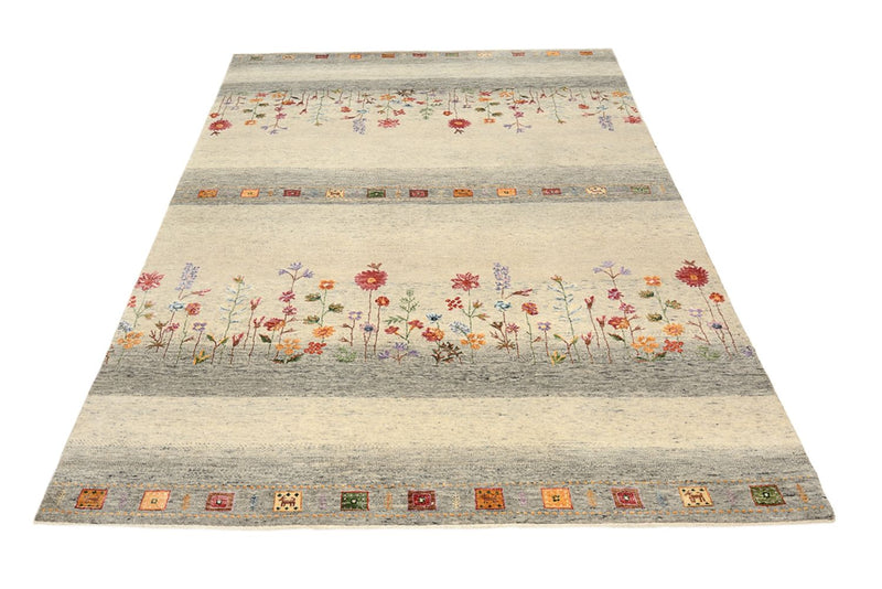 Gabbeh Rug - Loribaft Indus - 244 x 173 cm - light beige