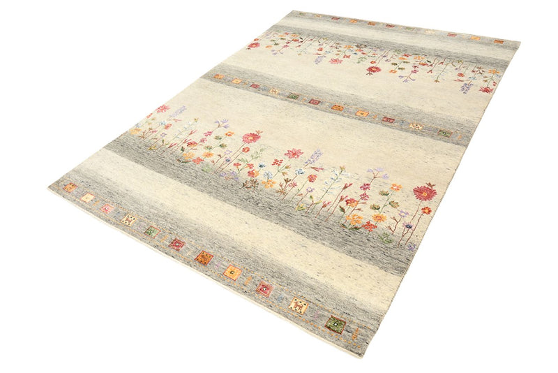 Gabbeh Rug - Loribaft Indus - 244 x 173 cm - light beige