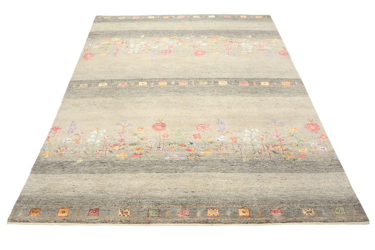 Gabbeh Rug - Loribaft Indus - 244 x 173 cm - light beige