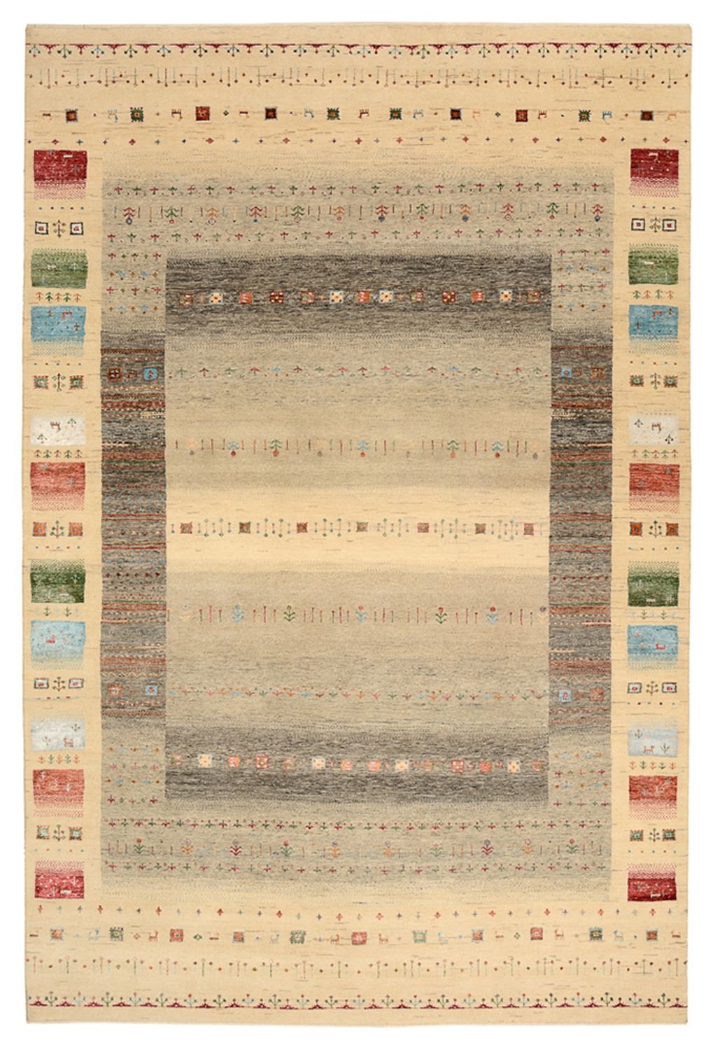 Gabbeh Rug - Loribaft Indus - 304 x 201 cm - multicolored