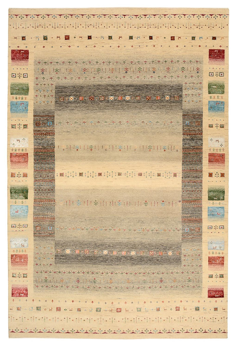 Gabbeh Rug - Loribaft Indus - 304 x 201 cm - multicolored